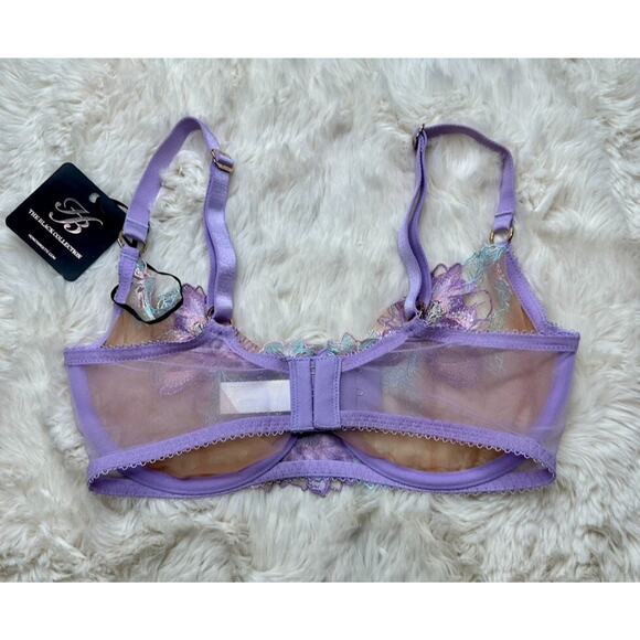 RARE🔥 Honey Birdette CHRISTINE💜 Unicorn Purple Lilac 3 Piece 32G, M, M Brief - Picture 4 of 11
